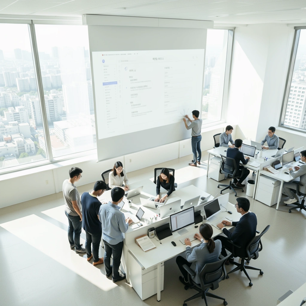 전문적인 마케팅 전략 회의